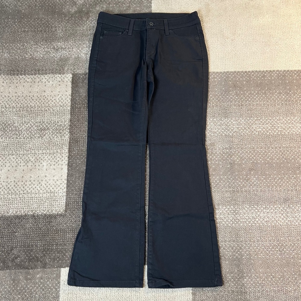 Levis 553 Womens Mid Rise Bootcut Jeans Black Size 2 Stretch Denim Boho